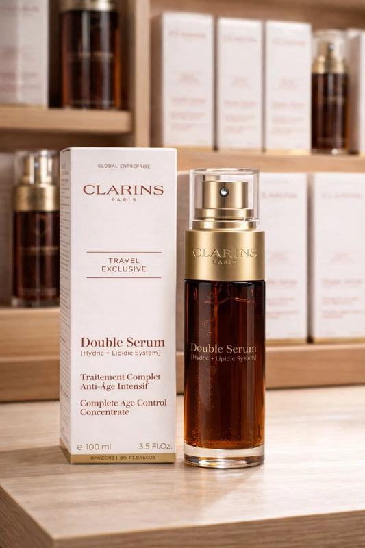 Clarins Double Serum 100ml / 3.3oz – Hydric + Lipidic System – New & Sealed